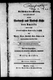 Tapa de Geschichte der Reisen, die seit Cook an der Nordwest-und Nordost-Kü ste von Amerika und in dem noFrdlichsten Amerika selbst von Meares, Dixon, Portlock, Coxe, Long u. a. m. unternommen worden sind