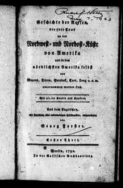 Tapa de Geschichte der Reisen, die seit Cook an der Nordwest-und Nordost-Kü ste von Amerika und in dem noFrdlichsten Amerika selbst von Meares, Dixon, Portlock, Coxe, Long u. a. m. unternommen worden sind