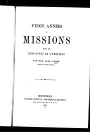 Tapa de Vingt années de missions dans le nord-ouest de l'Amérique