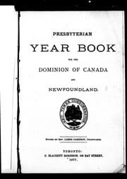 Tapa de Presbyterian year book for the Dominion of Canada and Newfoundland
