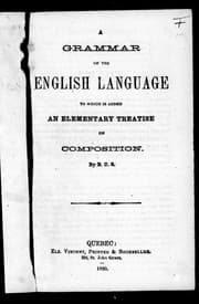 Tapa de A Grammar of the English language