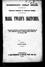 Tapa de Mark Twain's sketches including his Prince and Pauper, and all his sketches to the 31st Dec. 1882.