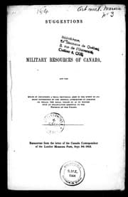Tapa de Suggestions on the military resources of Canada