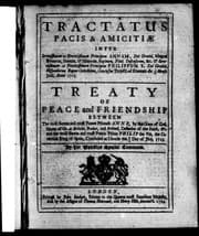 Tapa de Tractatus pacis & amicitiæ