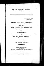 Tapa de Rules and regulations for the formations, field-exercise, and movements, of His Majesty's Forces