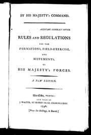 Tapa de Rules and regulations for the formations, field-exercise, and movements, of His Majesty's Forces