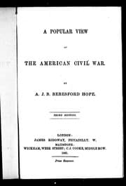 Tapa de A popular view of the American Civil War
