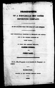 Tapa de Prospectus of a wholesale dry goods importing company