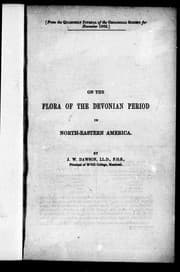 Tapa de On the flora of the Devonian period in north-eastern America
