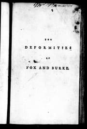 Tapa de The Deformities of Fox and Burke, faithfully selected from their speeches