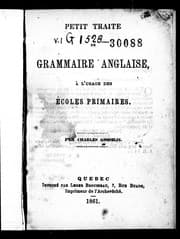 Tapa de Petit traité de grammaire anglaise