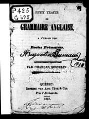 Tapa de Petit traité de grammaire anglaise