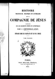 Tapa de Histoire religieuse, politique, et littéraire de la Compagnie de Jésus