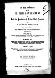 Tapa de On the intention of the British government to unite the provinces of British North America