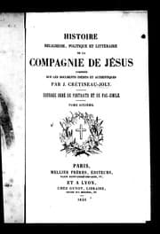 Tapa de Histoire religieuse, politique, et littéraire de la Compagnie de Jésus