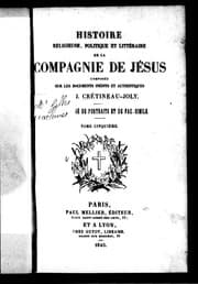 Tapa de Histoire religieuse, politique, et littéraire de la Compagnie de Jésus