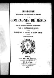 Tapa de Histoire religieuse, politique, et littéraire de la Compagnie de Jésus