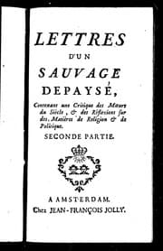 Tapa de Lettres d'un sauvage dépaysé