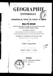 Tapa de Géographie universelle ou Description de toutes les parties du monde