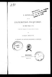 Tapa de A journal of the expedition to Quebec in the year 1775