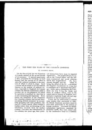 Tapa de The first ten years of the Canadian Dominion