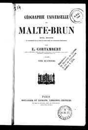 Tapa de Géographie universelle de Malte-Brun