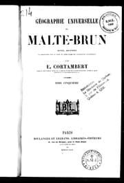 Tapa de Géographie universelle de Malte-Brun