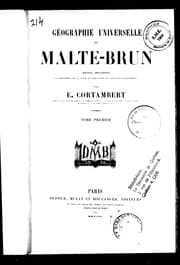 Tapa de Géographie universelle de Malte-Brun