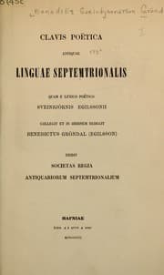 Tapa de Clavis poëtica antiquae linguae septemtrionalis