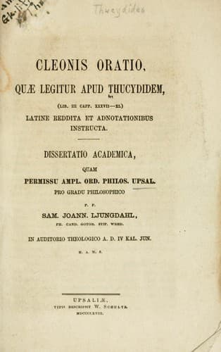 Tapa de Cleonis oratio