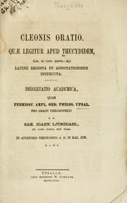 Tapa de Cleonis oratio
