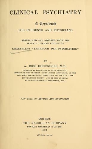 Tapa de Clinical psychiatry