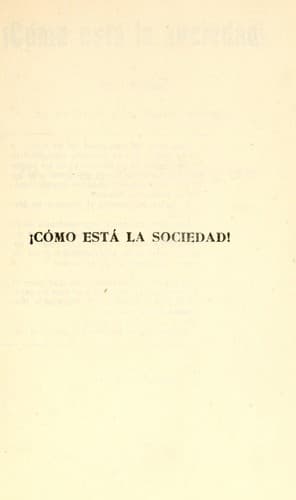 Tapa de !Cómo está la sociedad!