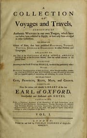 Tapa de A collection of voyages and travels