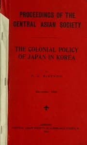 Tapa de The colonial policy of Japan in Korea
