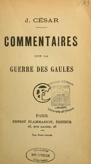 Tapa de Commentaires sur la guerre des Gaules