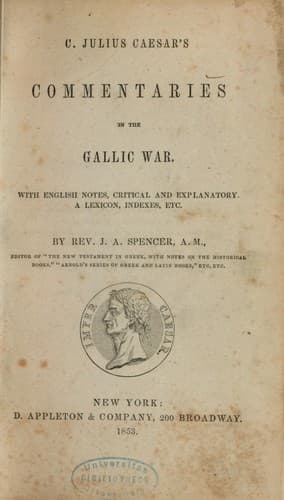 Tapa de Commentaries on the Gallic War