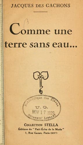 Tapa de Comme terre sans eau