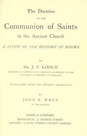 Tapa de The doctrine of the communion of saints in the ancient church