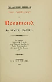 Tapa de The complaynt of Rosamond