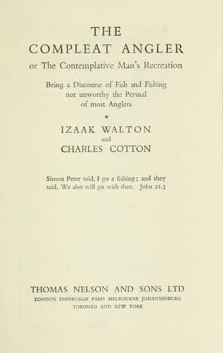 Tapa de The compleat angler