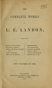 Tapa de The complete works of L. E. Landon ..