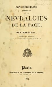 Tapa de Considérations pratiques sur les névralgies de la face