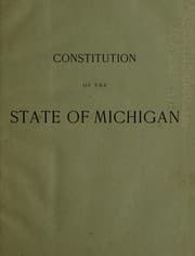 Tapa de Constitution of the state of Michigan