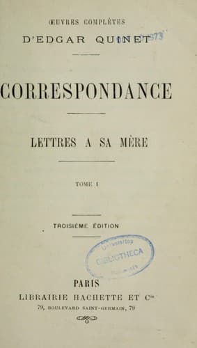 Tapa de Correspondance