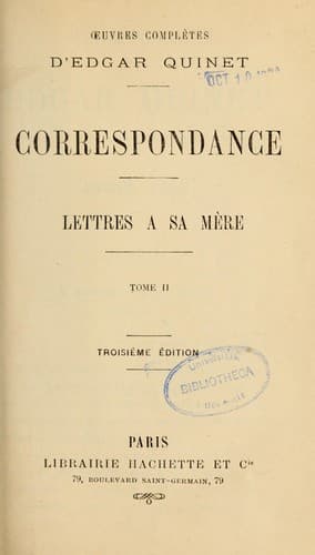 Tapa de Correspondance