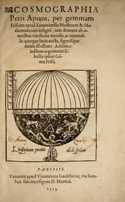 Tapa de Cosmographia Petri Apiani