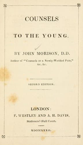 Tapa de Counsels to the young