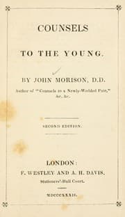 Tapa de Counsels to the young