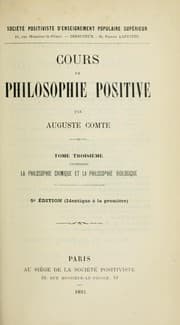 Tapa de Cours de philosophie positive